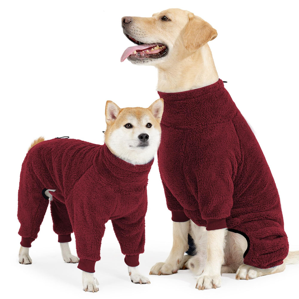 Pinellia manteau hiver polaire pour chien rouge, chaleur durable lors des balades.
