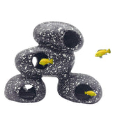 PINVNBY cachette-pierre-aquarium offre un abri sûr pour poissons et crevettes.
