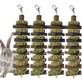 PINVNBY jouets mâcher lapin bois pomme — favorise la mastication naturelle et santé dentaire.