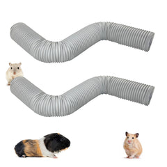 PINVNBY tunnel plastique gris pour cochon d’Inde favorise l’exploration et l’exercice.