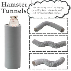 PINVNBY tunnel pliable gris, facile à ranger après utilisation pour cobaye.