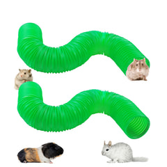 PINVNBY tunnel plastique hamster vert, parfait pour l'exercice quotidien.