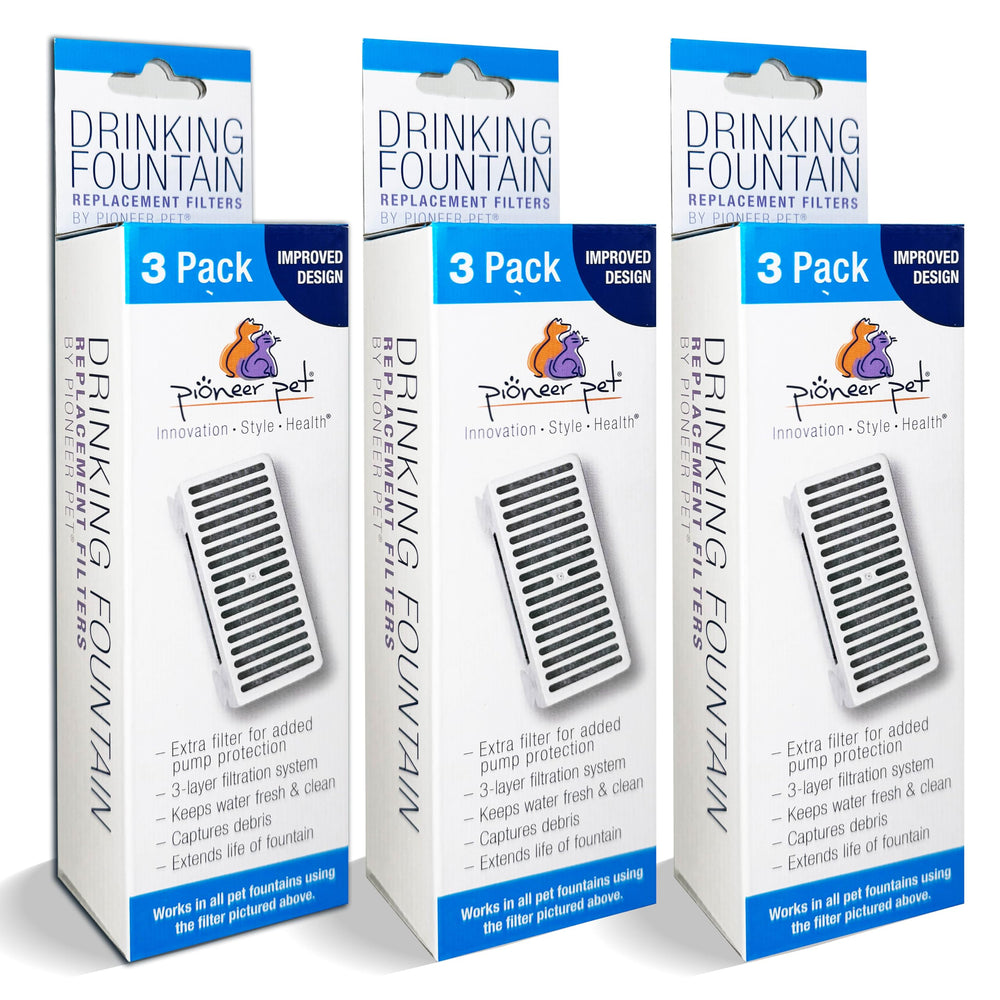 Pioneer Pet filtres en T pour fontaine Serene, ensemble de 3 filtres pour eau fraîche