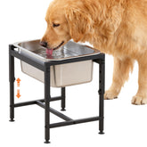 Piskyet gamelle d'eau surélevée pour chien, hauteur reglable adaptée aux grandes races.