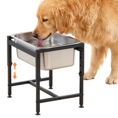 Piskyet gamelle d'eau surélevée pour chien, hauteur reglable adaptée aux grandes races.