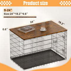 Piskyet Topper bois pour cage chien 30 pouces, installation simple et sécurité accrue.
