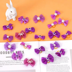 Pistha broches pour poil de chien rose perles, usage quotidien et fêtes.