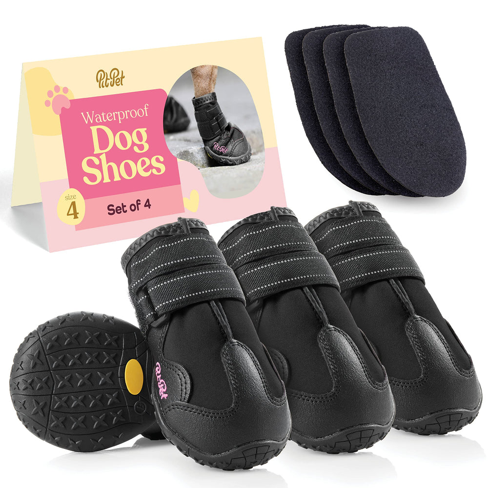Bottes Pitpet étanches pour chien protègent les pattes sur surfaces mouillées.
