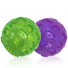PJDH balle siffleuse verte pour chien, stimule l’activité et les jeux actifs.