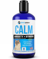 Planopaws gouttes anti-anxiété pour chat, bouteille prête à l’emploi, favorisant un calme rapide.