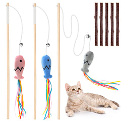 Plant Castle jouet baguette chat plume pour stimulation et exercice.
