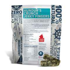 PLATO Hundur's Crunch — ingrédient unique peau de poisson, sans céréales.