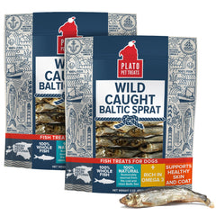 Friandises Plato Poisson entier Sprat Baltique séché à l'air pour pelage sain
