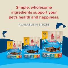 PLATO Real Strips saumon, divisible en petits morceaux pour chiens de toutes tailles.