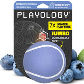 Playology Balle sifflet gros bleu myrtille, stimule l'attention et le jeu de récupération.