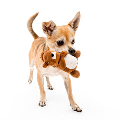 Playology Écureuil en peluche, matériaux sans toxines pour sécurité et confiance.