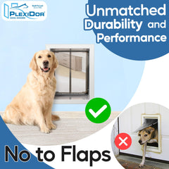 PlexiDor cadre aluminium renforcé pour porte animale durable et moderne.