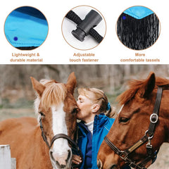 Plorbach sac-queue-cheval frange-tapette-mouches protège contre les insectes pendant le travail