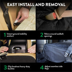 Protege-Siege Arrière Lavable Taille XL, nettoyage rapide et pratique.