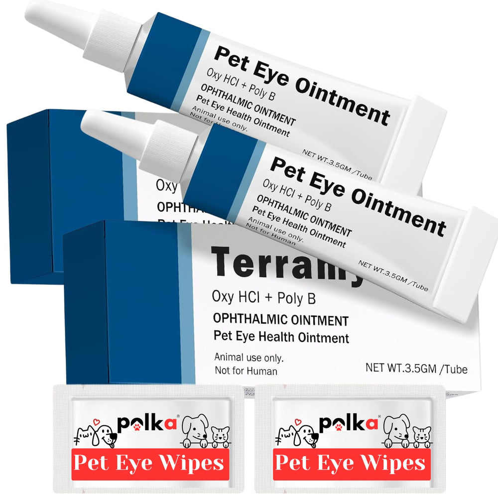 POLKA Terramypol crème oculaire en tube pour un soin doux des yeux des animaux