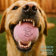 Pooch Paddle montre le ramassage sans salissures pour des jeux propres.