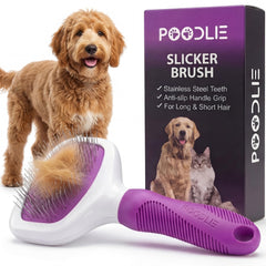 POODLIE Poodle Pet Slicker pour chiens et chats, démêlage en douceur.