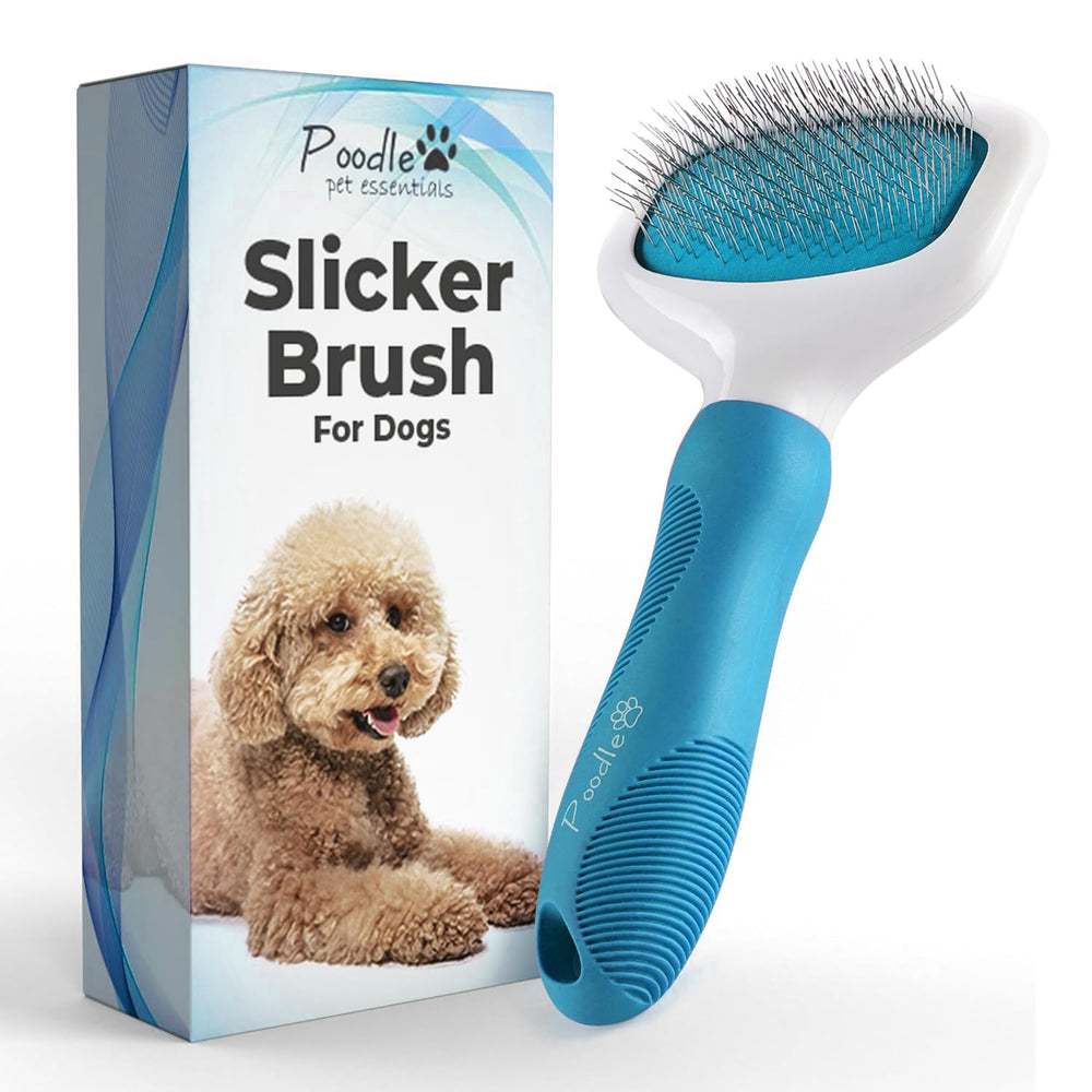POODLIE Brosse Slicker pour chien: démêle en douceur et réduit les nœuds