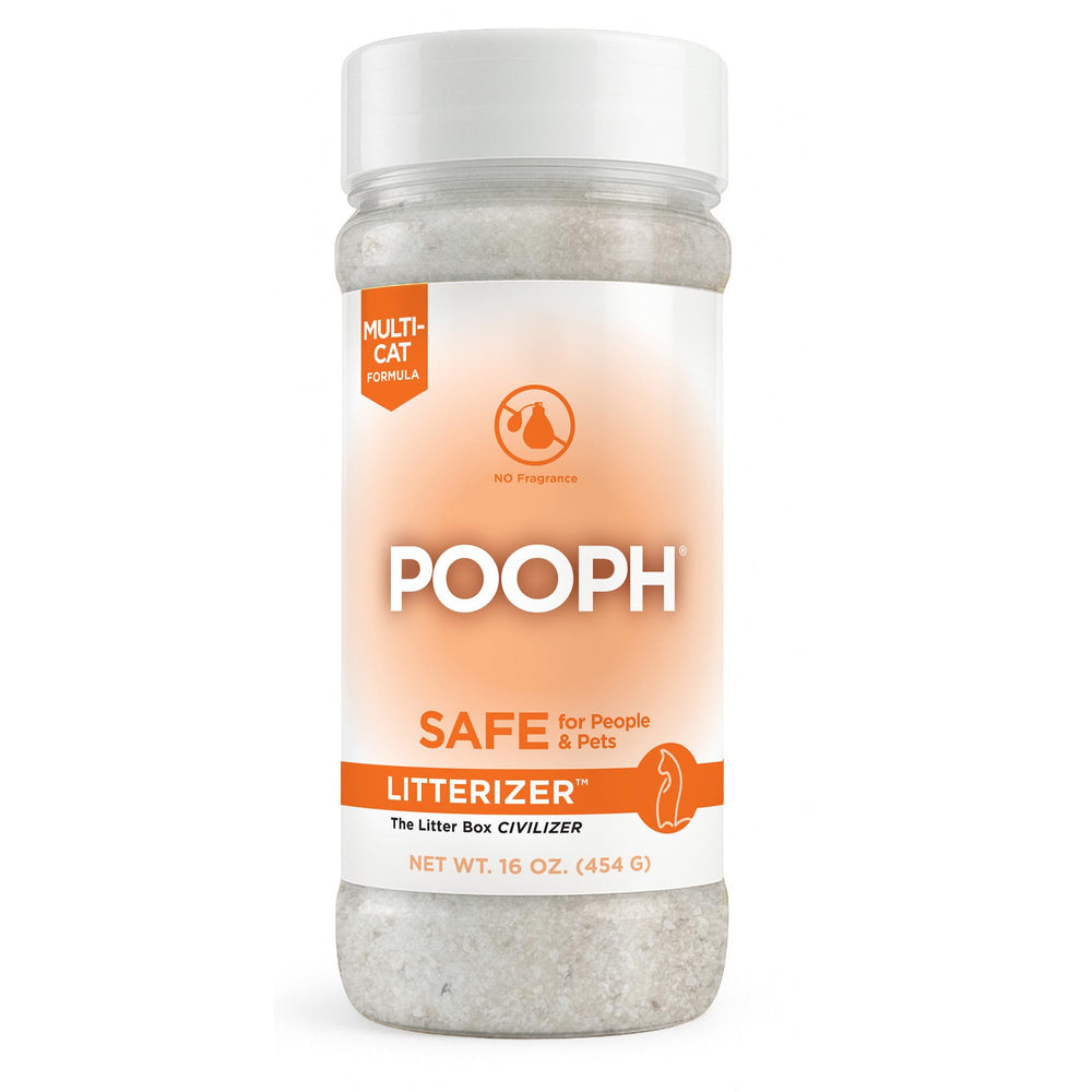 POOPH LITTERIZER bouteille 16oz vue avant, compacte et prête à l'emploi