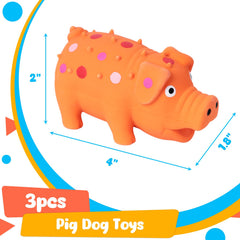Jouet POPLAY cochon siffleur rose pour chien, parfait pour le jeu et l’évitement d’ennui.