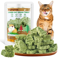 PuPoPan batonnets-dentition-herbe-chat: texture croquante pour stimuler la mastication et l’haleine.