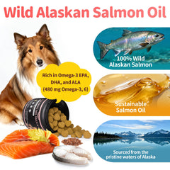 POPPAW allergie chien Omega-3 — aide potentielle contre irritations cutanées