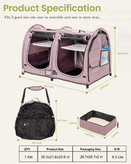 Porayhut sac de transport pour cage chat facilite les déplacements