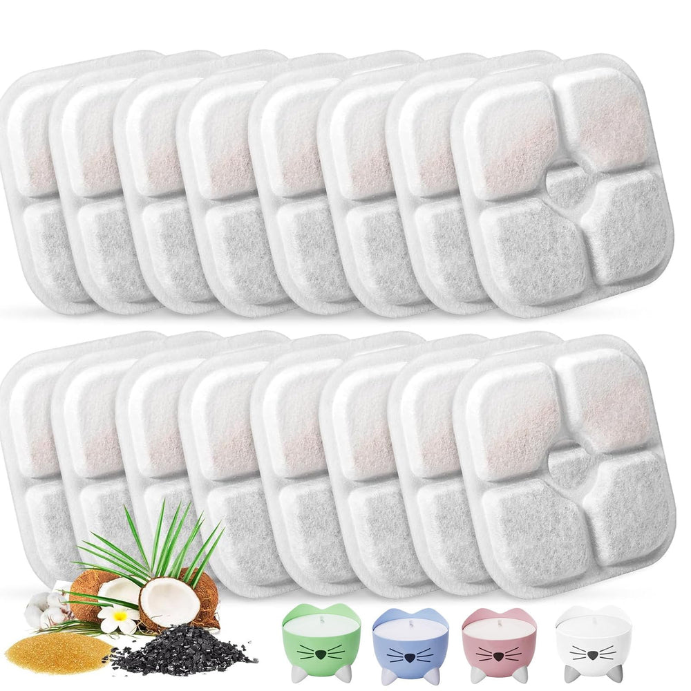 Filtre Porens pour fontaine chat 2,5 L avec motif moustaches, eau plus fraîche.