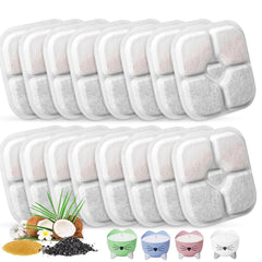 Filtre Porens pour fontaine chat 2,5 L avec motif moustaches, eau plus fraîche.