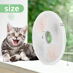 Porens filtre fontaine chat 3L, charbon actif et résine pour eau plus agréable.