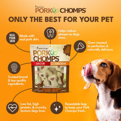Pork Chomps en action pendant la mastication chez un chien
