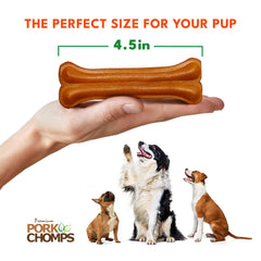 Pork Chomps: ingrédients naturels, peau de porc comme principale source de protéines.