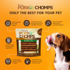 Pork Chomps torsades de 15 cm pour un amusement prolongé et sain.