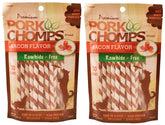 Pork Chomps torsades bacon mini pour chiens: mâchage durable et savoureuse.