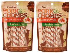 Pork Chomps torsades bacon mini pour chiens: mâchage durable et savoureuse.