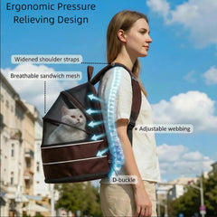 Porte-sac à dos pour chien, vue arrière, ventilation efficace.