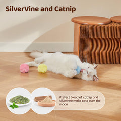 Potaroma balle-silvervine-chat offre arôme naturel et stimulation sensorielle.
