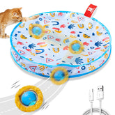 Potaroma jouet interactif pour chat, balle en mouvement sur tapis stimulant l'exercice