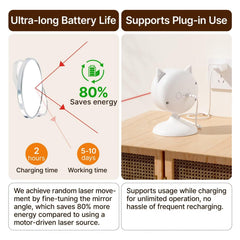 Potaroma trajet aléatoire lumineux — offre un entraînement interactif pour chats d’intérieur.