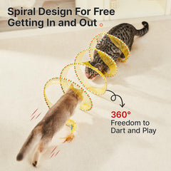 Potaroma tunnel spirale avec oiseaux et cloche, stimulation naturelle