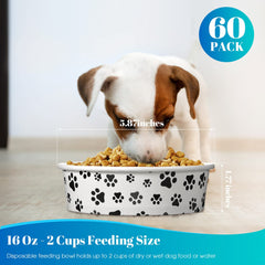 Bol Potchen en papier, capacité 480 ml, idéal pour nourriture humide ou eau.