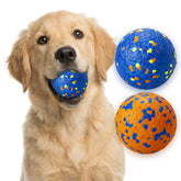 Balle POUPUA indestructible pour chiens, idéale pour le fetch et les jeux exigeants.