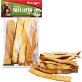 Powerpet sachet de peaux de bœuf séchées fumées, friandise naturelle pour chien.