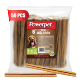 Powerpet Steer Stick 6 pouces, friandise naturelle pour mastication durable.