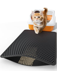 Powools tapis litière chat double couche haut: surface douce et réduction des traces de litière